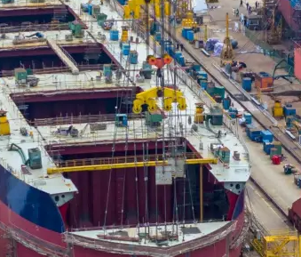 船舶建造冠航手拉葫蘆用于分段吊運組裝